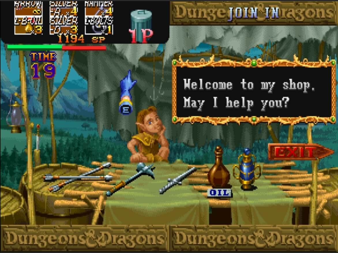 Dungeons & Dragons Shadow over Mystara - геймплей игры Arcade